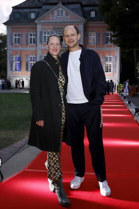 Actor Moritz Führmann with wife and actress Anna Schudt at the Cologne Emmy Cocktail 2022 on the occasion of the 16 Cologne Jury Meeting of the International Emmy at Arff Castle Cologne, 31 08 2022 NRW Germany Copyright: xChristophxHardtx