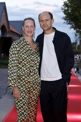 Actor Moritz Führmann with wife and actress Anna Schudt at the Cologne Emmy Cocktail 2022 on the occasion of the 16 Cologne Jury Meeting of the International Emmy at Arff Castle Cologne, 31 08 2022 NRW Germany Copyright: xChristophxHardtx