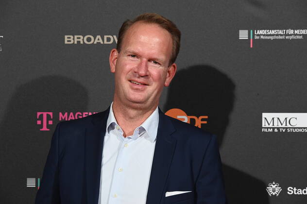Stefan Löcher, head of the Cologne Lanxess Arena comes to the evening event on the occasion of the jury session for the international Emmy Award 2022 Semi Final round of Judging of the international Emmy Awards at Arff Castle