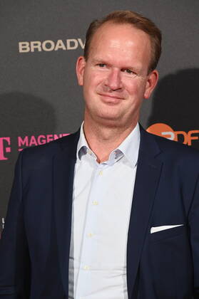 Stefan Löcher, head of the Cologne Lanxess Arena comes to the evening event on the occasion of the jury session for the international Emmy Award 2022 Semi Final round of Judging of the international Emmy Awards at Arff Castle