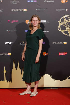 Actress Caroline Peters at the Cologne Emmy Cocktail 2022 on the occasion of the 16 Cologne Jury Meeting of the International Emmy at Arff Castle Cologne, 31 08 2022 NRW Germany Copyright: xChristophxHardtx