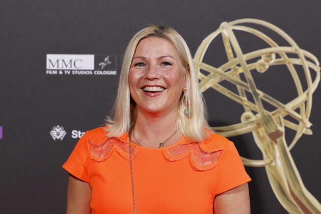 TV presenter Aleksandra Bechtel at the Cologne Emmy Cocktail 2022 on the occasion of the 16 Cologne Jury Session of the International Emmy at Arff Castle Cologne, 31 08 2022 NRW Germany Copyright: xChristophxHardtx