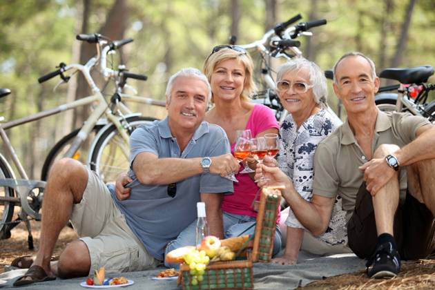 four senior people toasting at picnic, model released, , 5618792.jpg, activity, bike, camping, clubby, coast, convivial, couples, dessert, drink, entertaining, festive, forest, four, friendly, friends, fruits, funny, gay, glad-handering, hearty, hilarious, holidays, hot, jolly, jovial, mature, ocean, people, picnic, pine, red, retired, rose, sea, senior, snacking, summer, toast, walk, week-end, wine,
