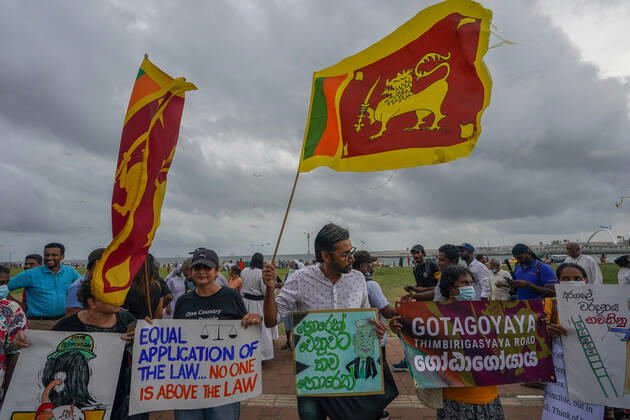 Protest In Colombo, Sri Lanka Anti-government protesters are chanting slogans at Galle Face. September 09, 2022 Colombo, Sri Lanka. This protest was held to demand the release of the activists who were imprisoned in the recent protests and to remember all those who died or were disabled during the recent protests. Apart from this, their main slogans were to demand not to increase the prices of goods. Colombo Sri Lanka Copyright: xThilinaxKaluthotagex originalFilename: kaluthotage-notitle220909_npG0g