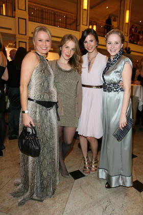Nova Meierhenrich, Paula Kalenberg, Aylin Tezel und Jasmin Schwiers 1. Deutscher Schauspielpreis im Maritim Hotel am 12.02.2012 in Berlin Copyright: xJamesxColdreyx