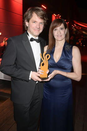 Elisabeth Degen and Steffen Schroeder at the award ceremony of the German Acting Award 2022 in the restaurant Spindler Klatt Berlin, 09 09 2022 Foto:xF.xKernx xFuturexImage