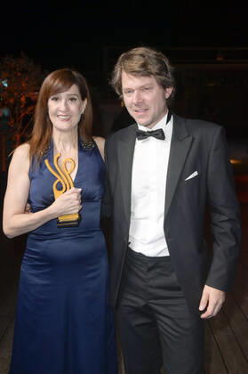 Elisabeth Degen and Steffen Schroeder at the award ceremony of the German Acting Award 2022 in the restaurant Spindler Klatt Berlin, 09 09 2022 Foto:xF.xKernx xFuturexImage