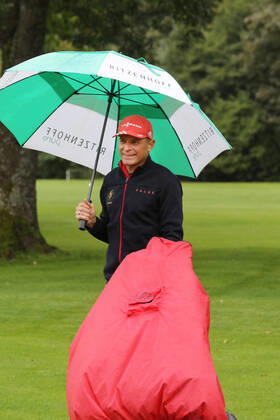 28 Tabaluga Golf Cup Tobias Angerer wins together with his wife the gross classification at the 28 Tabaluga Golf Cup , former world class cross country skier, Tutzing Bavaria Germany Golf Course Tutzing