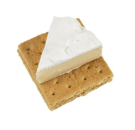  Brie Cheese and Crackers isolated on White, Brie Cheese and Crackers isolated on White Background, Brie Cheese and Crackers isolated on White Background, 10.07.2022, Copyright: xsvetlannax Panthermedia31607899.jpg