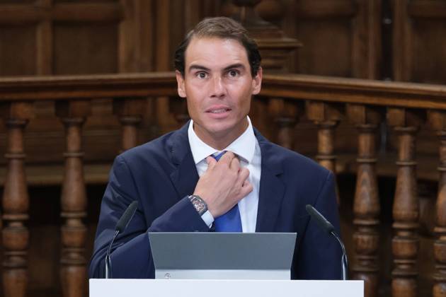 The King Presents The V Edition Of The camino Real Award To Rafa Nadal King Felipe VI presents the Camino Real Award to tennis player Rafael Nadal , during its fifth edition, at the auditorium of the University of Alcala, on 20 September, 2022 in Alcala de Henares, Madrid, Spain Madrid Spain  Copyright: xOscarxGonzalezx originalFilename: gonzalez-notitle220920_npSdE