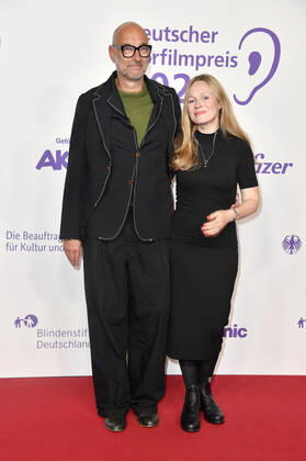 Andreas Kleinert and Anja Schneider at the award ceremony of the 20 German Hearing Film Award 2022 in the Bolle Festsäle at the Spree Bogen Berlin, 27 09 2022 Foto:xN.xKubelkax xFuturexImage