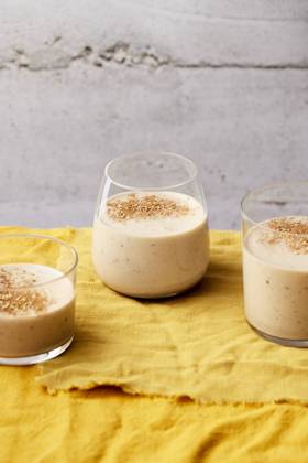 Tahini, Banana and Date Milkshake Tahini, Banana and Date Milkshake Copyright: xNinaxNagyx NN150222-5