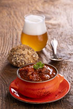 Goulash at dark Wood with Beer 1035310039