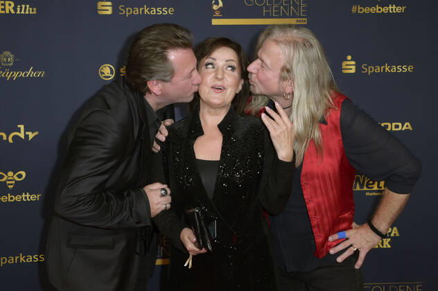 Claudius Dreilich, Ute Freudenberg and Bernd Römer at the 28 award ceremony of the Golden Hen 2022 in Studio 3 of the Media City of MDR Berlin, 07 10 2022 Foto:xF.xKernx xFuturexImage
