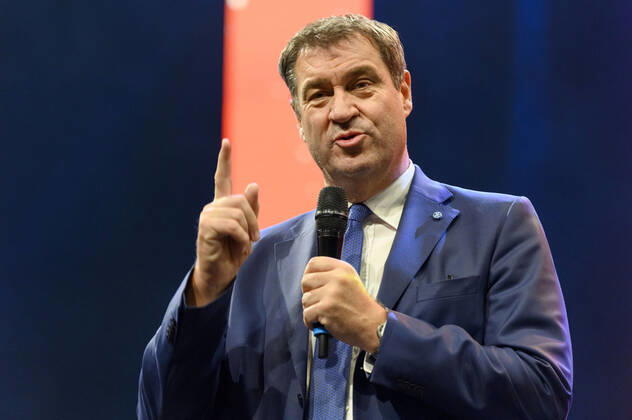 Markus Söder at the 10 Ball of Entrepreneurs 2022 in Hall 3C of NürnbergMesse Nuremberg, 15 10 202323 Foto:xD.xAnoraganingrumx xFuturexImage