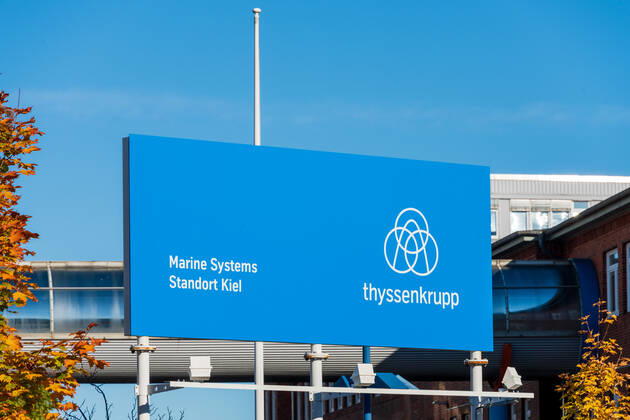 Shield Marine System Location Kiel of the naval shipbuilding company ThyssenKrupp