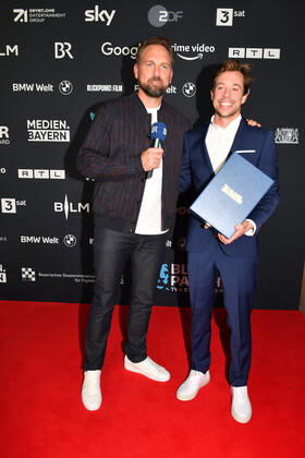 Steven Gätjen and Tobias Krell Blue Panther TV Streaming Award 2022 Honoring, Award, Prize BMW Welt Munich 19 October 2022