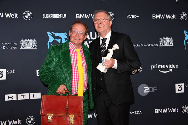Wigald Boning and Olli Dittrich presentation Blue Panther TV Streaming Award 2022 honor, award, prize BMW World Munich 19 October 2022