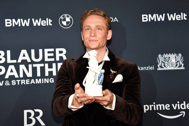 Matthias Schweighoefer at the Blue Panther TV Streaming Award 2022 ceremony formerly Bavarian Television Award on 19 10 2022 in Munich Blue Panther TV Streaming Award 2022 ceremony in Munich