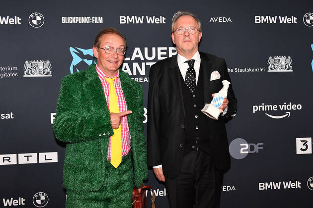 Wigald Boning and Olli Dittrich at the Blue Panther TV Streaming Award 2022 ceremony formerly Bavarian Television Award on 19 10 2022 in Munich Blue Panther TV Streaming Award 2022 ceremony in Munich