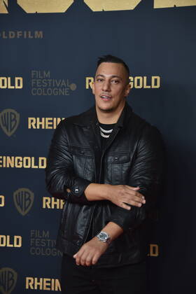 Rapper Farid Bang Farid Hamed El Abdellaoui arrives for the premiere of the feature film Rheingold , a gangster drama, as part of the 32 Film Festival Cologne formerly Cologne Conference 2022 , an international film festival