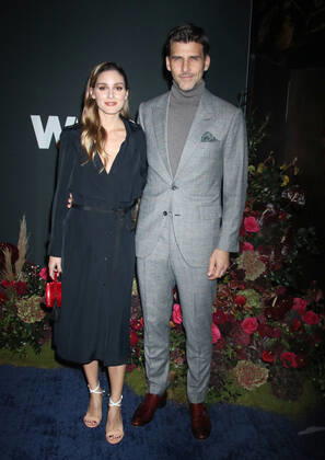 NEW YORK, NY- OCTOBER 25: Olivia Palermo and Johannes Huebl at the WWD 2022 Honors Awards at Cipriani South Street in New York City on October 25, 2022. Copyright: xRWx