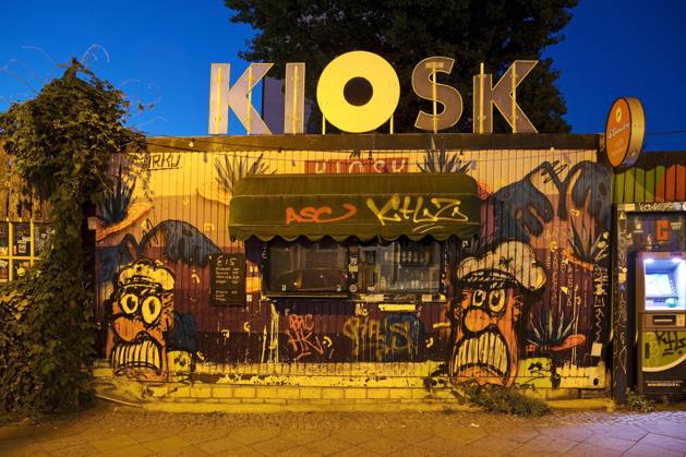 shriller Kiosk in the blue Hour, Friedrichshain, Germany, Berlin Funky Kiosk in The Blue hours, Friedrichshain, Germany, Berlin BLWS674882 Copyright: xblickwinkel S.xZiesex