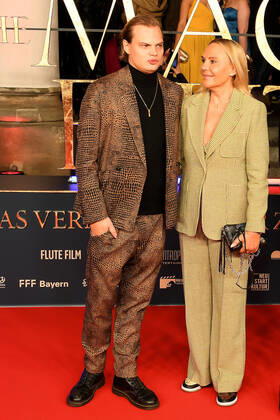 Wilson Gonzalez Ochsenknecht and his mother Natascha Ochsenknecht at the premiere of The Magic Flute Das Vermaechtnis der Zauberfloete film premiere on 7 11 2022 in Munich Roalnd Emmerichs The Magic Flute film premiere in Munich