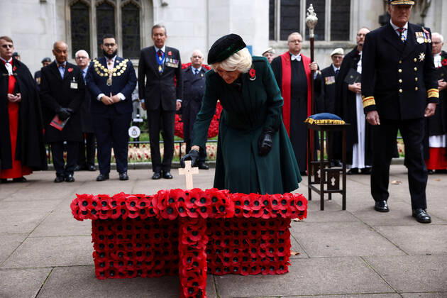 . 10 11 2022. London, United Kingdom. Camilla, Queen Consort, at the opening of the Field of Remembrance at Westminster Abbey in London.  xi-Imagesx xPoolx IIM-23919-0043
