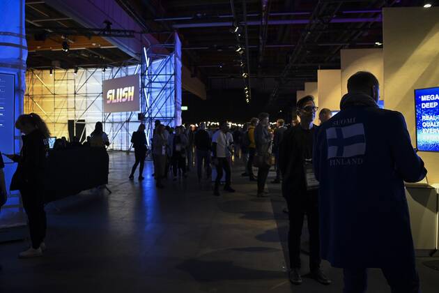 People at the Slush 2022 Startup Event in Helsinki, Finland on November 17, 2022. Helsinki Finland Copyright: xEmmixKorhonenx LKKTF20221117142606TXMI