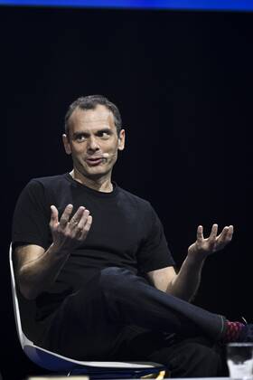 Olivier Pomel, Co-founder and CEO of Datadog, pictured on stage at the Slush 2022 Startup Event in Helsinki, Finland on November 17, 2022. Helsinki Finland Copyright: xEmmixKorhonenx LKKTF20221117155845DMBJ