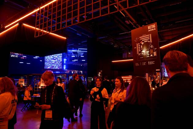 People at the Slush 2022 Startup Event in Helsinki, Finland on November 18, 2022. Helsinki Finland Copyright: xEmmixKorhonenx LKFTJK20221118110432CKBV