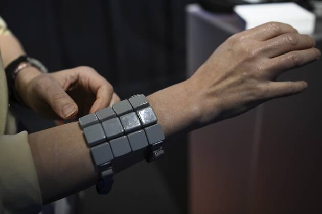Aalto University presenting hentoTouch, a discreet neuromodulating device for alcohol relapse prevention at the Slush 2022 Startup Event in Helsinki, Finland on November 18, 2022. Helsinki Finland  Copyright: xEmmixKorhonenx LKKTF20221118131209HNIT