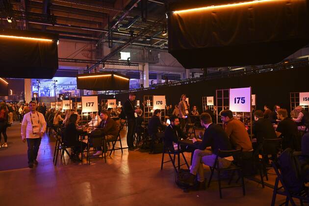 People at the Slush 2022 Startup Event in Helsinki, Finland on November 18, 2022. Helsinki Finland Copyright: xEmmixKorhonenx LKKTF20221118131853ZKLU