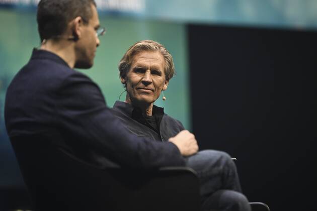Max Levchin (L), Founder and CEO of Affirm and serial entrepreneur Mika Salmi attend the Slush 2022 Startup Event in Helsinki, Finland on November 18, 2022. Helsinki Finland  Copyright: xEmmixKorhonenx LKKTF20221118154206OHUK