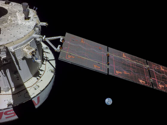 **VIDEO AVAILABLE: CONTACT INFO@COVERMG.COM TO RECEIVE**On Flight Day 9, NASA?s Orion spacecraft captured imagery looking back at the Earth from a camera mounted on one of its solar arrays. The spacecraft is enroute to distant retrograde orbit of the Moon.Monday, Nov. 28, Orion will reach its farthest distance from Earth when it is nearly 270,000 miles from our home planet. human spacecraft for deep-space missions that will usher in a new era of space exploration. A series of increasingly challenging missions awaits, and this new spacecraft will take us farther than we?ve gone before, including to the vicinity of the Moon and Mars. Named after one of the largest constellations in the night sky and drawing from more than 50 years of sp Copyright: xx 52227625 EDITORIAL USE ONLY. NOT FOR USE BY NEWSPAPERS BASED IN THE UK.