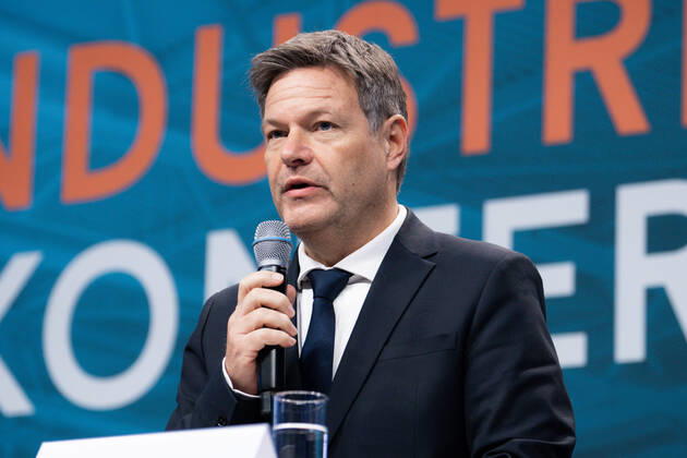 Industry Conference 2022 in Berlin Current, 29 11 2022, Berlin, Dr Robert Habeck, Federal Minister for Economic Affairs and Climate Protection in portrait at the press conference during the opening of the Industry Conference