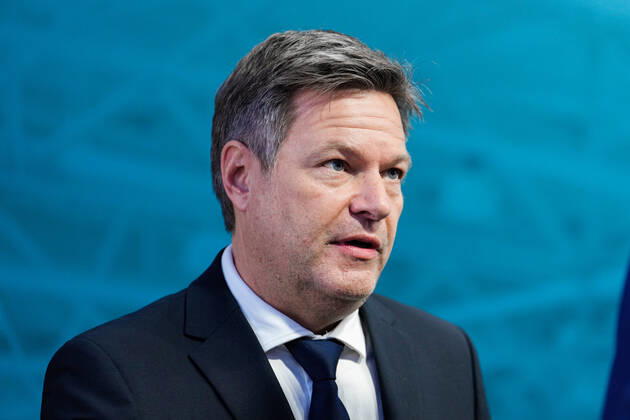 Industry Conference 2022 in Berlin Current, 29 11 2022, Berlin, Dr Robert Habeck, Federal Minister for Economic Affairs and Climate Protection in portrait at the press conference during the opening of the Industry Conference