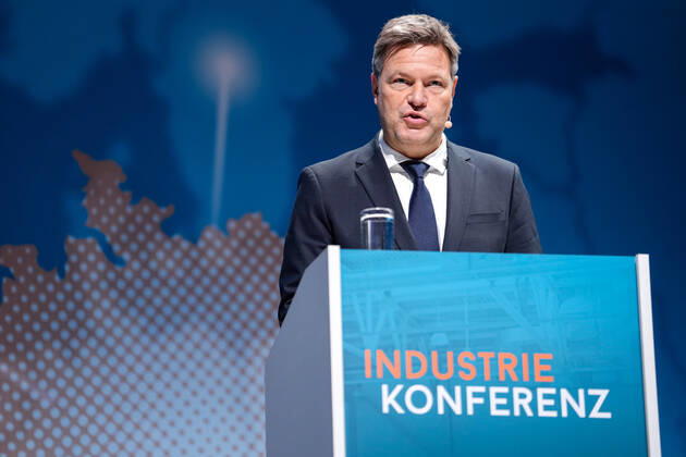 Industry Conference 2022 in Berlin Current, 29 11 2022, Berlin, Dr Robert Habeck, Federal Minister for Economic Affairs and Climate Protection in portrait during his speech at the Industry Conference to open the Industry Confere
