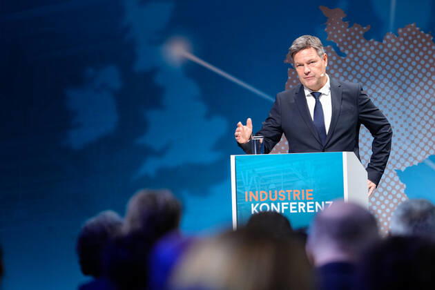 Industry Conference 2022 in Berlin Current, 29 11 2022, Berlin, Dr Robert Habeck, Federal Minister for Economic Affairs and Climate Protection in portrait during his speech at the Industry Conference to open the Industry Confere