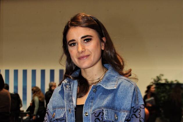 Imke Salander is an athlete, presenter, actress, model, personal coach of Kai Pflaume and others, as well as influencer Foto Salander at the sporting goods trade fair Ispo 2022, Messe Muenchen