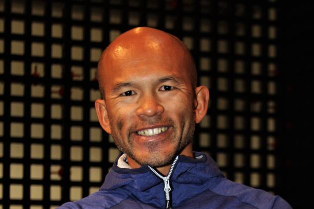 Kazuya Hiraide, born May 25, 1979 from Fujimi, Nagano prefecture, is a Japanese ski mountaineer, mountain climber and professional mountain cameraman Photo Hiraide at the sporting goods trade fair Ispo 2022, Messe Muenchen