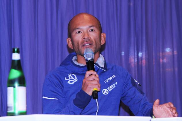 Kazuya Hiraide, born May 25, 1979 from Fujimi, Nagano prefecture, is a Japanese ski mountaineer, mountain climber and professional mountain cameraman Photo Hiraide at the sporting goods trade fair Ispo 2022, Messe Muenchen