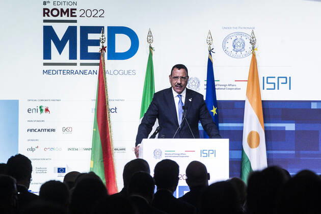 December 2, 2022, Roma, Italia: Niger President Mohammed Bazoum during the Farnesina event Rome Med 2022, Mediterranean Dialogues Farnesina, Rome, Italy, 02 December 2022.ANSA ANGELO CARCONI Roma Italia - ZUMAa110 20221202_zaf_a110_004 Copyright: xAngeloxCarconix