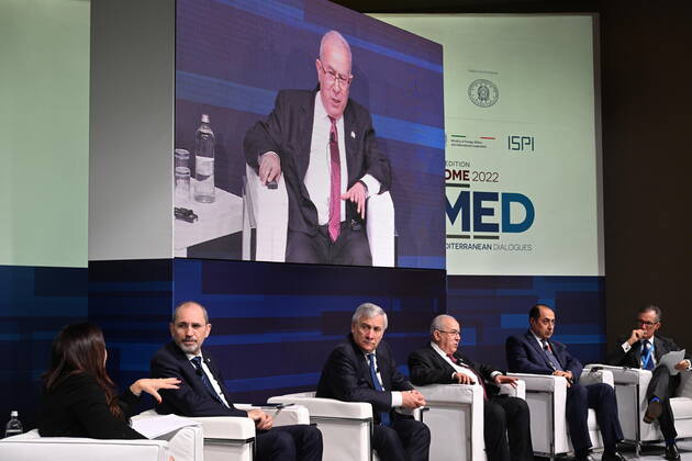 December 2, 2022, Rome, Italy: Italy s Minister for Foreign Affairs, Antonio Tajani, partidipates in After Ukraine: global order(s) reshaping panel on occasion of Rome MED 2022 - Mediterranean Dialogues in Rome, 2 December 2022. ANSA CLAUDIO PERI Rome Italy - ZUMAa110 20221202_zaf_a110_015 Copyright: xAnsa ClaudioxPerix