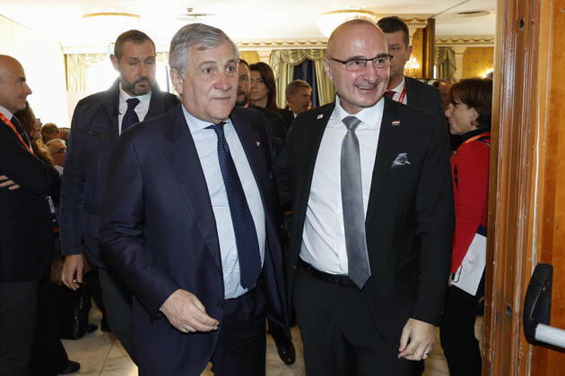 December 3, 2022, ROME, ITALY: Italian Foreign Minister and Deputy Prime Minister Antonio Tajani (L) and Gordan Grli?-Radman, Minister of Foreign and European Affairs, Croatia during a bilateral meeting at Rome Med 2022, Mediterranean Dialogues conference in Rome, Italy, 03 December 2022..ANSA FABIO FRUSTACI ROME ITALY - ZUMAa110 20221203_zaf_a110_030 Copyright: xFabioxFrustacix