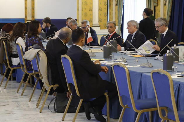 December 3, 2022, ROME, ITALY: Italian Foreign Minister and Deputy Prime Minister Antonio Tajani and Libyan Foreign Minister Najla El Mangoush during a bilateral meeting at Rome Med 2022, Mediterranean Dialogues conference in Rome, Italy, 03 December 2022..ANSA FABIO FRUSTACI ROME ITALY - ZUMAa110 20221203_zaf_a110_033 Copyright: xFabioxFrustacix