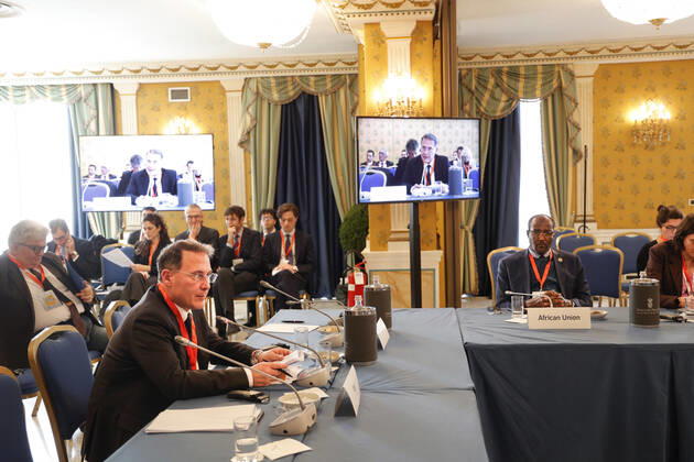 December 3, 2022, Roma, Italia: Italian Deputy Minister of Foreign Affairs Edmondo Cirielli during the Rome MED 2022 - Mediterranean Dialogues, the annual initiative promoted by the Italian Foreign Minister and ISPI (Italian Institute of International Political Studies), in Rome, Italy, 3 December 2022. ANSA GIUSEPPE LAMI. Roma Italia - ZUMAa110 20221203_zaf_a110_054 Copyright: xGiuseppexLamix