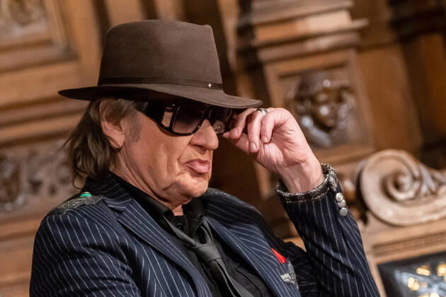 Anniversary event 100 years Übersee Club Hamburg honorary citizen in conversation in the city hall Udo Lindenberg , musician and honorary citizen Anniversary event 100 years Übersee Club Hamburg honorary citizen in conversation in the city hall Udo Lindenberg , musician and honorary citizen, Hamburg Hamburg Germany City Hall