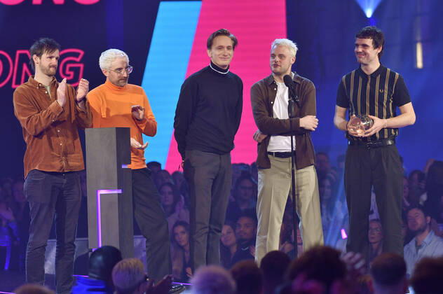 Kraftklub at the 23 award ceremony of the 1Live Krone 2022 in the Jahrhunderthalle Bochum, 08 12 2022 Foto:xN.xKubelkax xFuturexImage